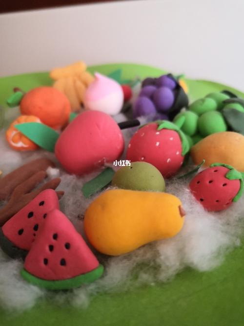 彩泥手工:水果盘_手工制作_彩泥_果盘_菠萝_橘子_柠檬