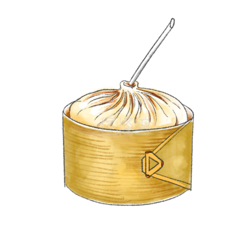 图怪兽原创元素 上海小吃 蟹黄汤包