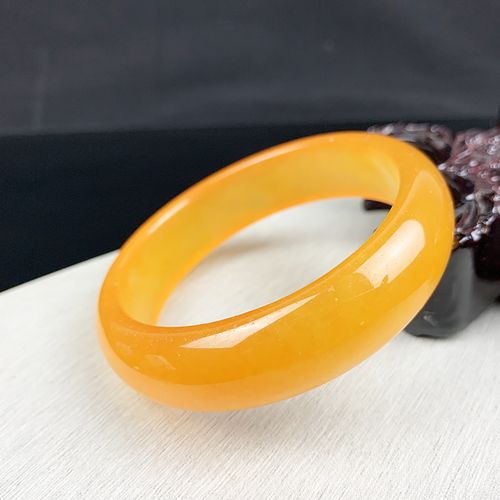 玉手镯 新疆和田金丝玉手镯 天然石英岩玉手镯戈壁黄玉女款玉镯子