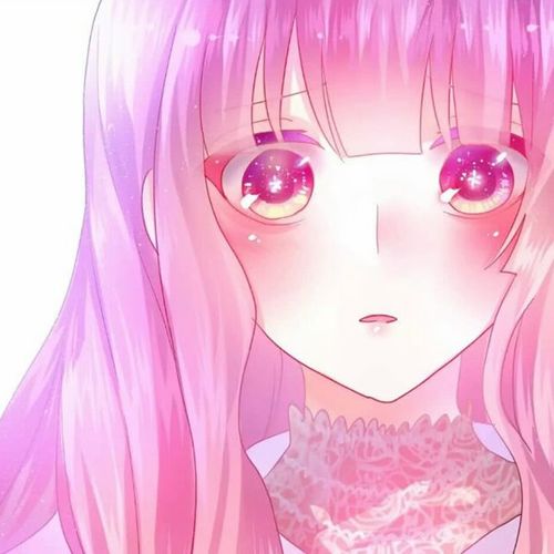 粉红长发美少女头像