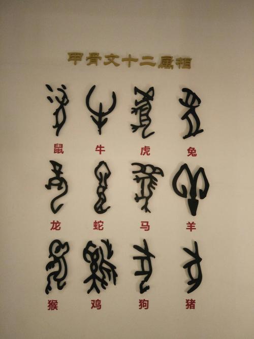 这个是甲骨文的十二生肖.