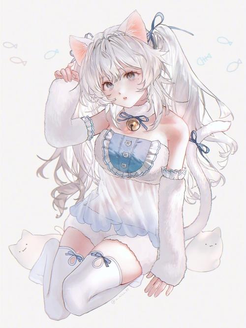 画师绘制的二次元少女,让你迷上白发