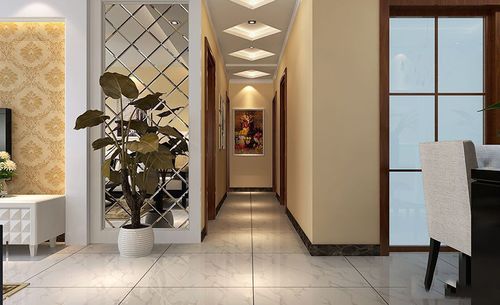 吊顶采用菱形吊顶,新颖别致,效果华美