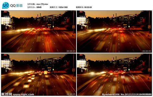 夜景车水马龙视频实拍素材