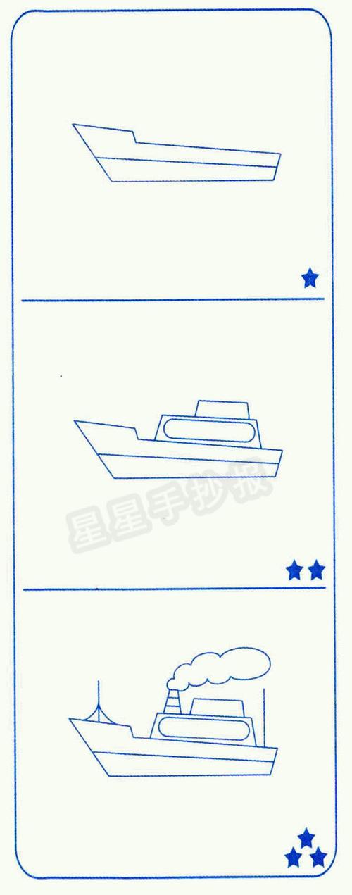 游艇简笔画画法
