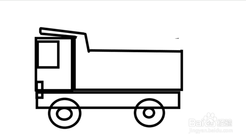 渣土运输车简笔画