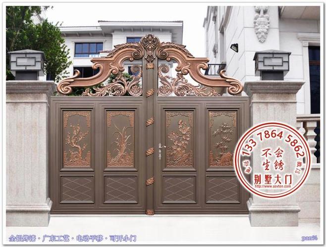 别墅大门铝艺 农村庭院门 豪华别墅铸铝门