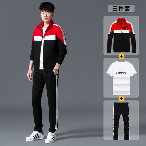 品牌男士休闲套装春秋季时尚连帽卫衣男2020新款运动套装男春秋男装一