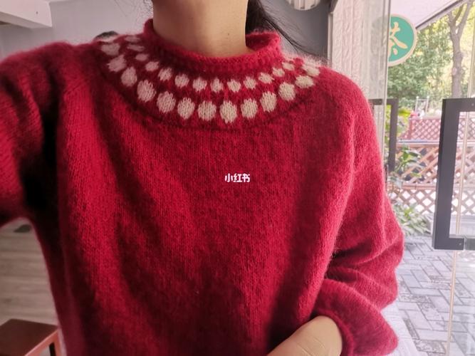 红色樱桃_手工制作_编织_毛衣_手工编织毛衣_时尚_穿搭