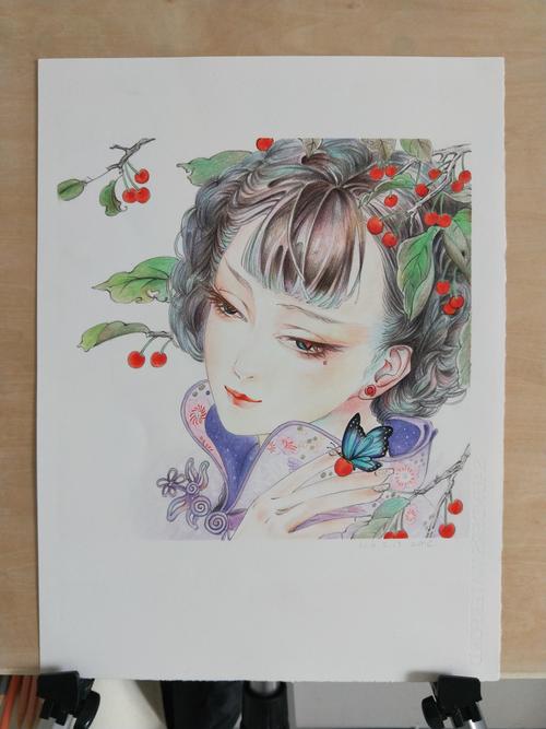 彩铅古风人物