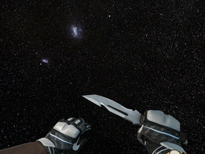 csgo匕首鉴赏系列3;全涂装求生匕首持刀视角展示