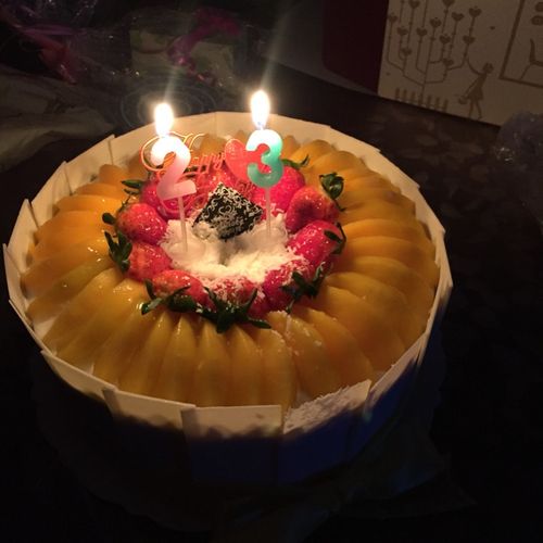 我的23岁生日,你送我漂亮的蛋糕