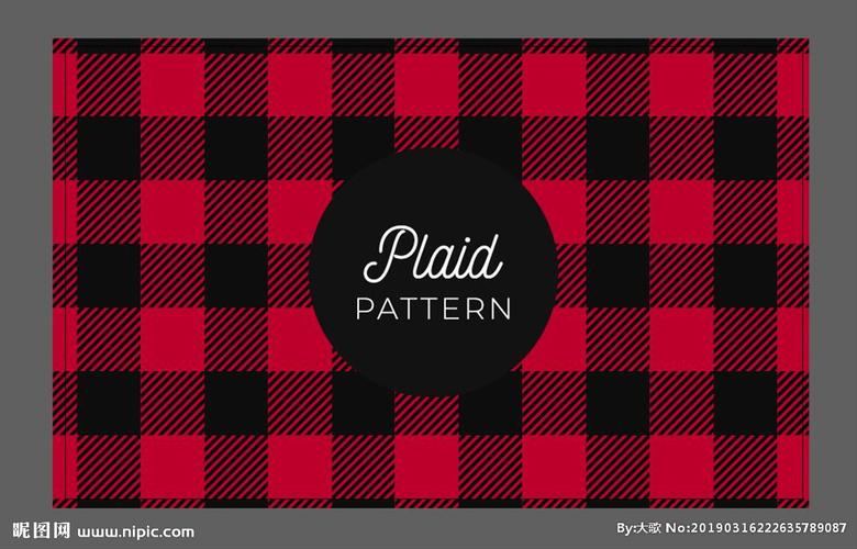 红色格子衬衫花纹底纹矢量图片