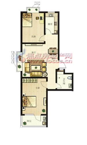 华福国际一期二居室华福国际a_1_华福国际一期户型图