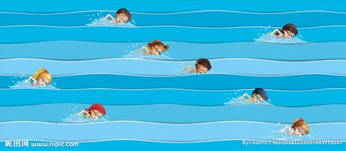 儿童比赛游泳图片