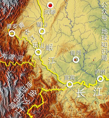 岷江,青衣江,大渡河,金沙江