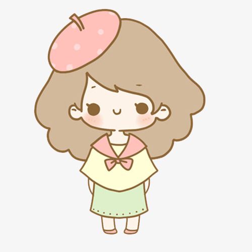 小女孩开心卡通头像图片