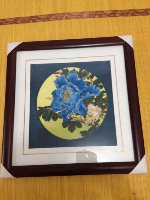 纯手工景泰蓝金丝沙画