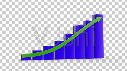 上升柱状图绿色箭头转场(alpha)