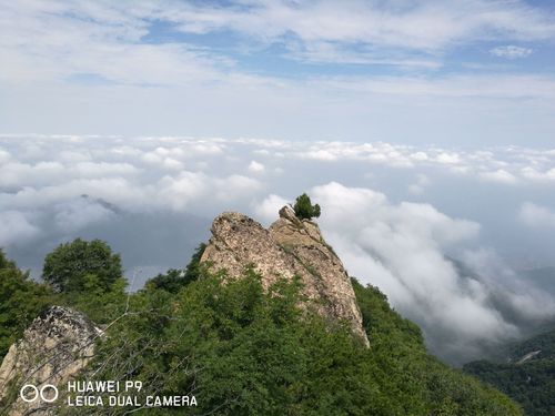 终南山嘉午台,雪瓦山,云海美景.