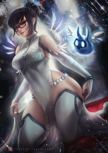 守望先锋magical mei 插画,高清图片,手机壁纸