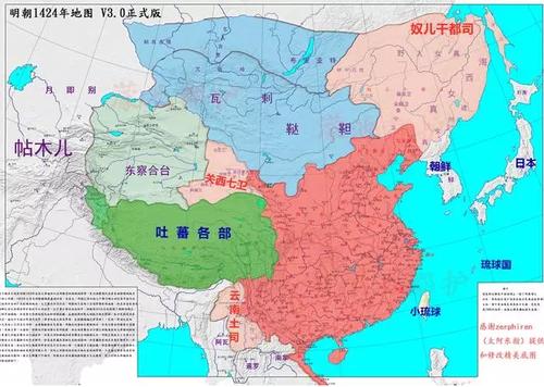 永乐时期明朝版图
