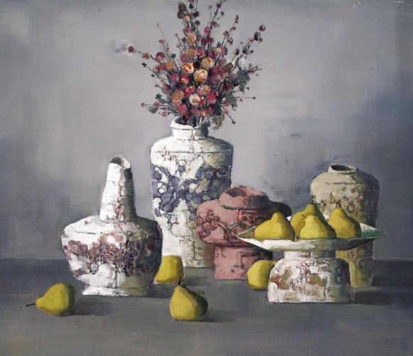 水彩色画专家郑旭庆静物油画欣赏