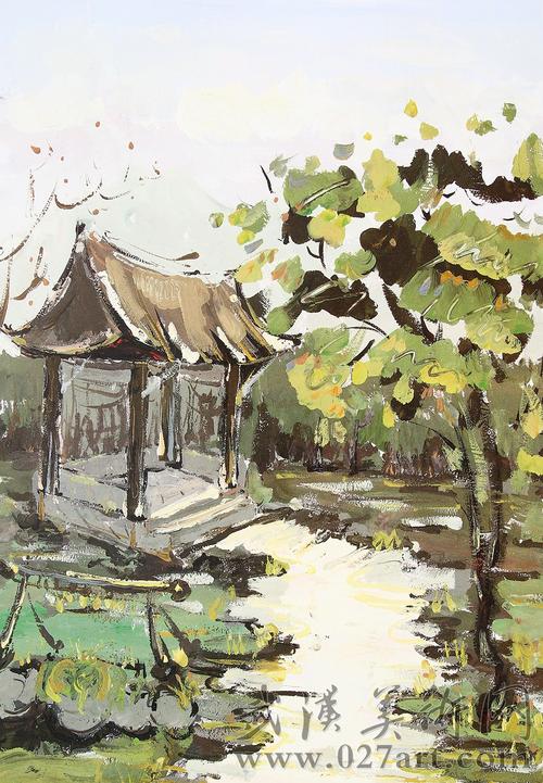 水粉风景画图片,色彩风景美术作品欣赏(15.3.00176)