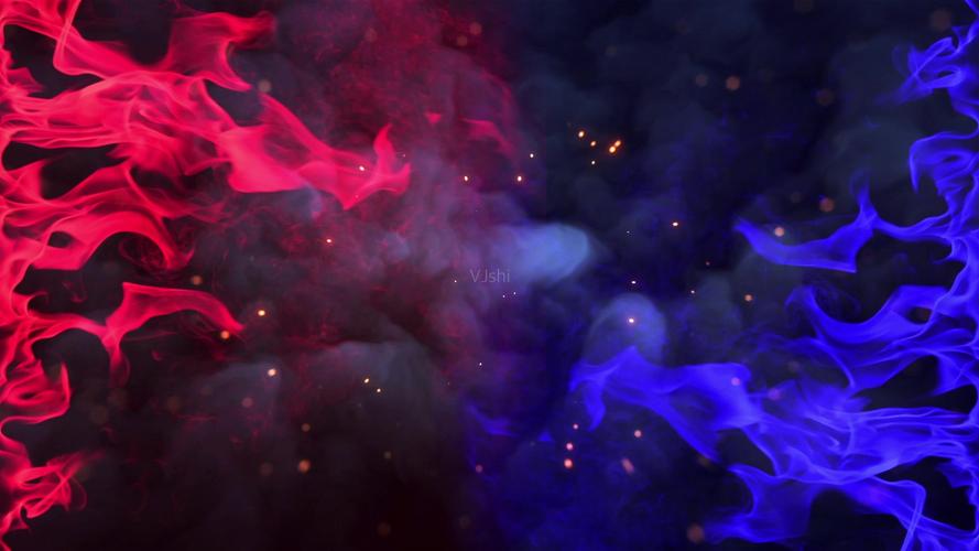 红蓝双方火焰pk谁与争锋背景_1920x1080_高清视频素材下载(编号