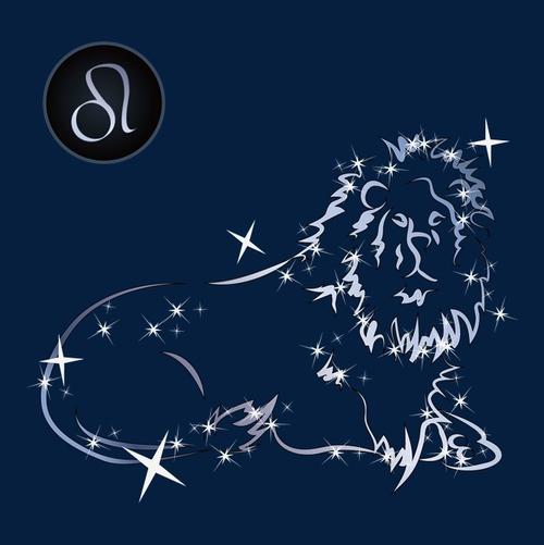 十二星座狮子座免抠艺术字png