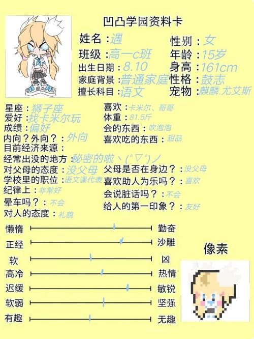 凹凸学园资料卡_梦女_素材_素材其他