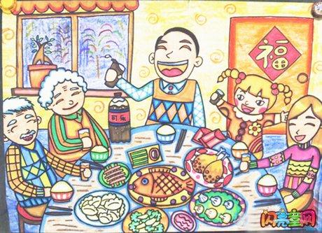 鸡年欢度春节图画2020年春节图画