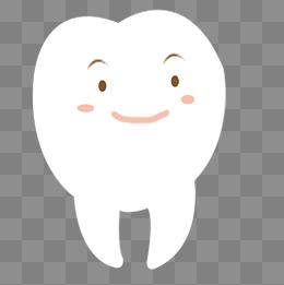 一颗可爱的牙齿表情包免抠图