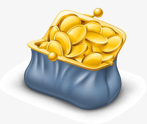 矢量卡通一袋金币