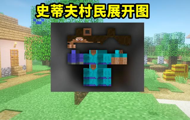 我的世界:皮肤展开图中隐藏的秘密,史蒂夫村民曾真实