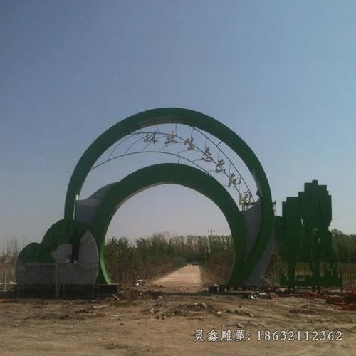 不锈钢拱门雕塑公园景观雕塑江西不锈钢雕塑拱门生产图