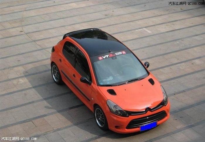 炫酷也灵性十足 橙色雪铁龙c2黑色绝配