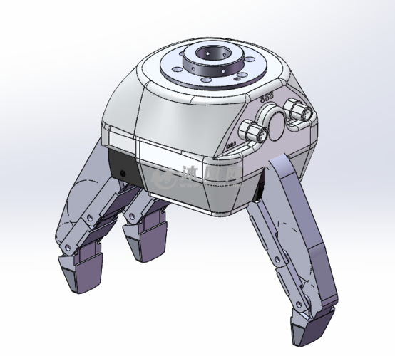 电动三爪机械手模型 - 机器人模型图纸 - 沐风网