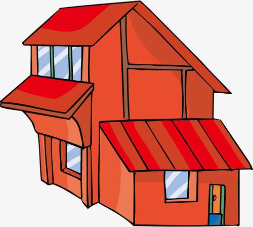 红色房子简笔画