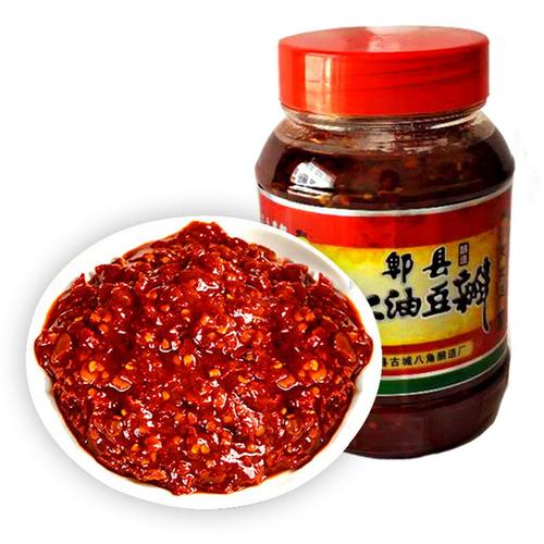 郫城红油豆瓣酱四川郫县特产正宗豆瓣酱1000g2瓶炒菜专用调料品