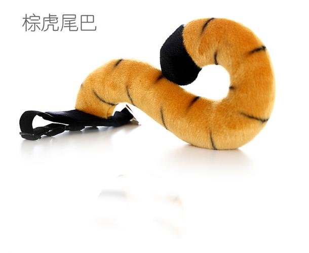 老虎尾巴毛绒玩具发箍发卡儿童道具长隆游乐园老虎公仔爪子手套