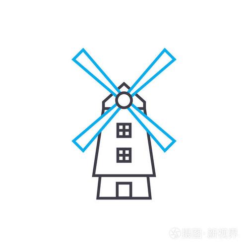 风车线矢量符号, 符号, 插图