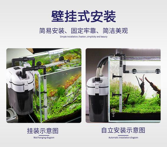 鱼缸过滤桶外置三合一过滤器草缸过滤泵循环静音水族