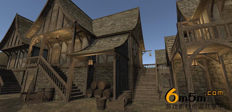 unity中世纪模块化城镇村庄城堡房屋建筑模型medievalmegapack13