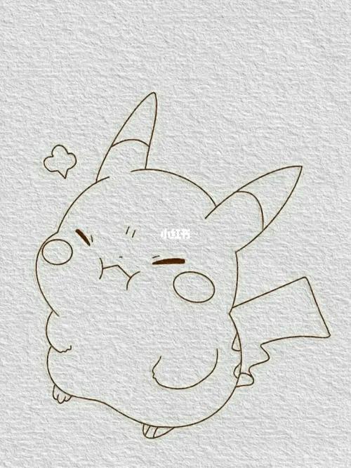 皮卡丘_皮卡丘_绘画_简笔画_人文_绘画
