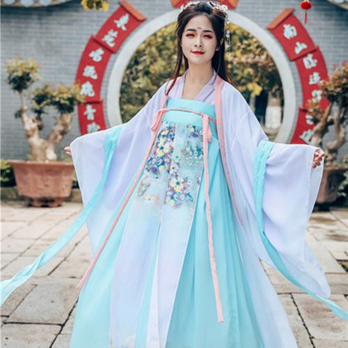 汉服女仙气古风古装衣服女仙女超仙套装齐胸襦裙大码成人汉服全套 款1