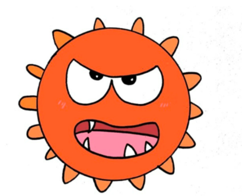 新冠病毒简笔画