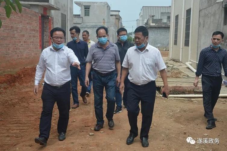 (镇委书记梁盘同志向黄文枢同志乡村振兴工作进展情况)