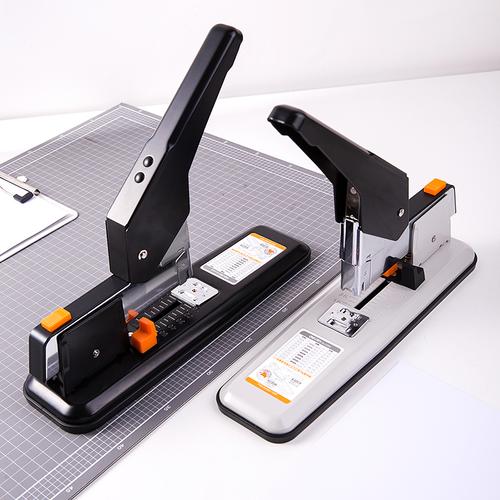 得力订书机大号重型加厚省力型钉书机210页装订器手动