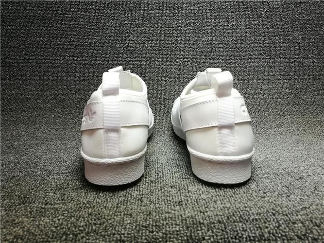 【正品品质】爱迪达adidas superstar slip on w 情侣绷带懒人鞋 白色